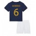 Frankrike Matteo Guendouzi #6 Replika Babykläder Hemma matchkläder barn VM 2022 Korta ärmar (+ Korta byxor)